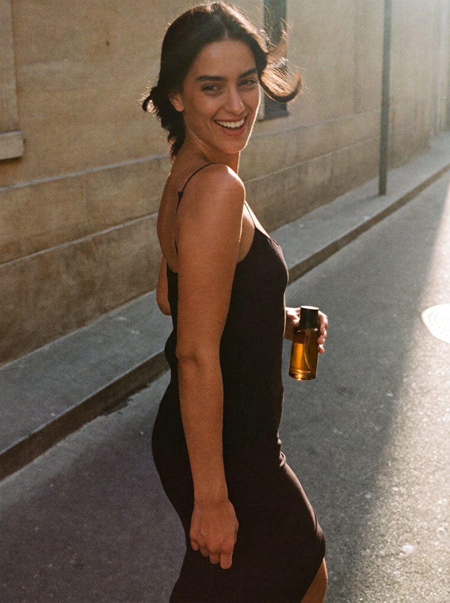 RUE9 fragrance on a Parisian street